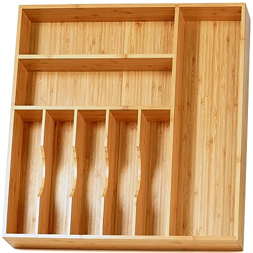 Umilife Large Kitchen Drawer Organizer, 19"x20" Silverware - Image 2