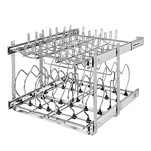 Rev-A-Shelf Two-Tier Kitchen Cabinet Pullout Organizer, 21" x 22" - Image 2