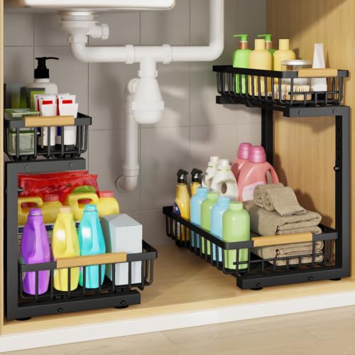 2Pcs Under Sink Organizer, 2-Tier Pull Out Under Sin | All Products - Image 2