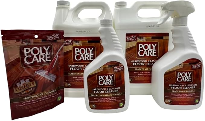Hardwood Floor Cleaner Refill Spray - 32 oz (2 Pack) - Fresh- Refill for Spray Mops - Residue-Free Floor Cleaning Solution for Wood or Laminate Floors
