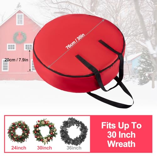 Christmas Round Wreath Storage Bag 30-Inch, 600D Oxford - Image 7