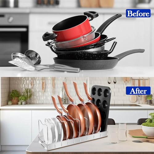 Lid Organizer Pot Lid Organizer Detachable and Adjustable Pots - Image 6