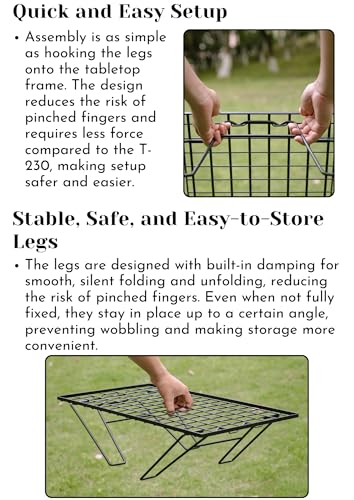 CAMPINGMOON Camping Mesh Rack 2 Pack Folding Camp Storage - Image 8