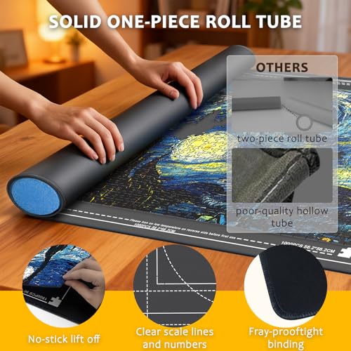 Jigsaw Puzzle Matt Rollup,1500pcs Puzzle Mat Rubber Saver - Image 5