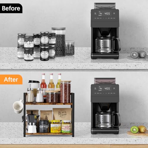 Spice-Rack-Organizer-Shelf for Kitchen Counter, 2 Tiers - Image 7