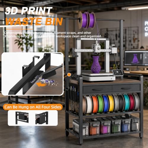 3D Printer Stand, 3D Printer Table with Filament Storage - Image 4