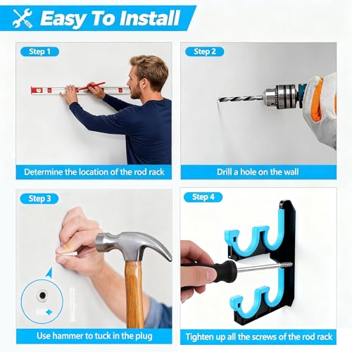 Fishing Rod Holders for Garage, Wall or Ceiling Mounted - Image 8