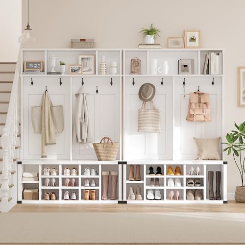 Large Hall Tree with Bench and Shoe Storage, 51" | Home Organization - Image 5