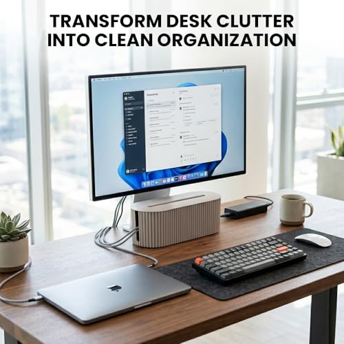 Cable Management Box – Home & Office Desk Cord Organizer Hide - Image 5