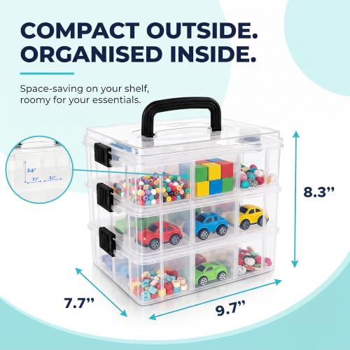 Bins & Things 3-Tier Sewing Kit - Stackable Craft Storage Box - Image 3