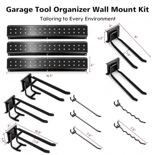49.5"Garage Tool Organizer Wall Mount - 400 lbs Garden - Image 3