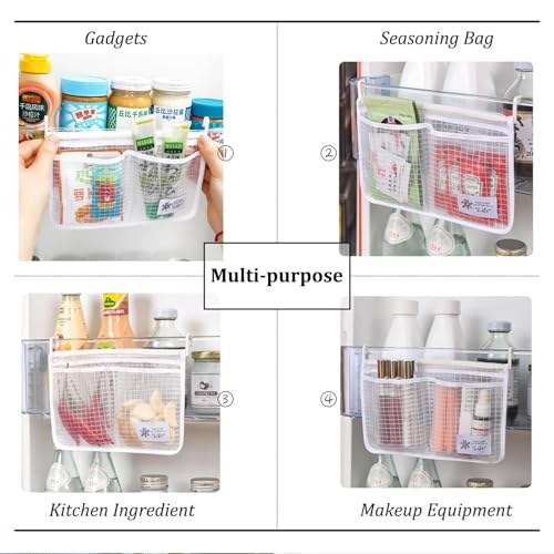 4PCS Refrigerator Door Organizer Set, Fridge Hanging Mesh Bag - Image 7