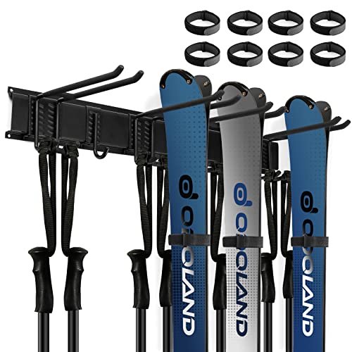 Odoland Ski Rack, Wall Mounted Ski Storage Rack - Image 2
