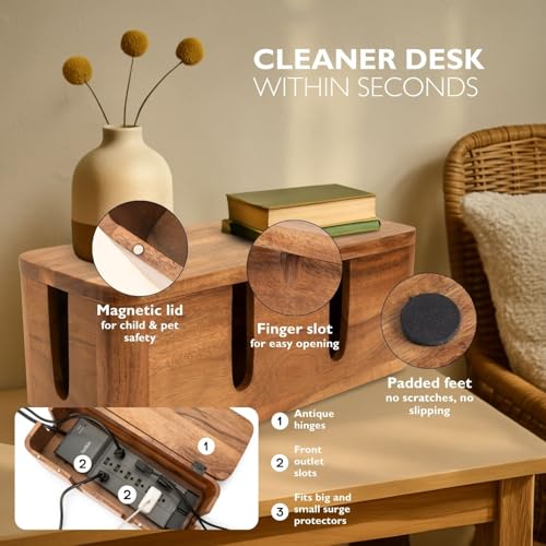 Cable Management Box, Power Strip & Extension Cord Hider - Image 3