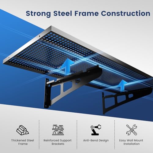 Garage Wall Shelves Heavy Duty 2-Pack, Wall Mounted Metal - Image 6