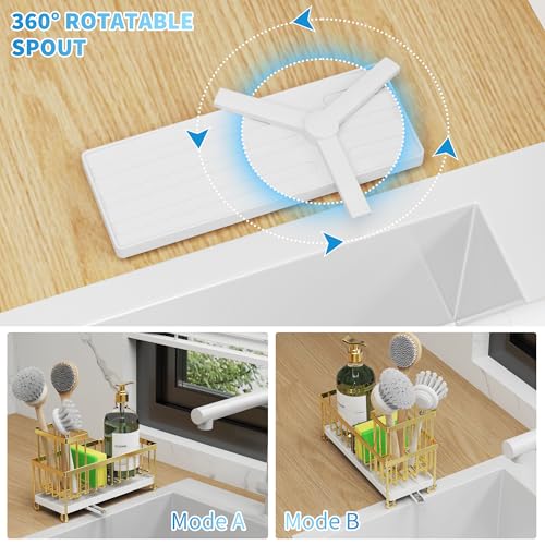 Cisily Sponge Holder for Kitchen Sink, Sink Caddy Organizer - Image 3