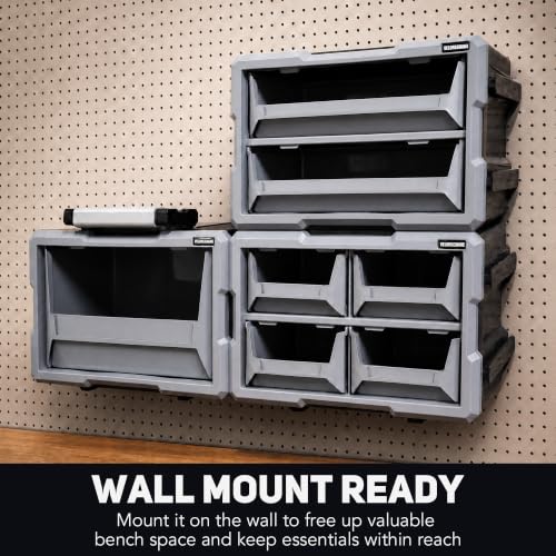 Modular Stackable Storage Organizer, 2 Bin Interlocking - Image 6