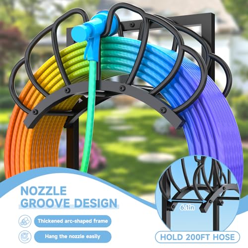 Garden Hose Holder for Outside, Heavy Duty Hose Reel Freestanding - Image 5