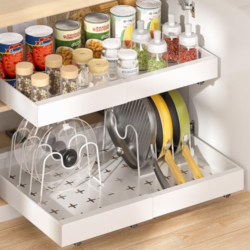 Delamu 16" Deep Pull Out Cabinet Organizer with 6 - Image 2