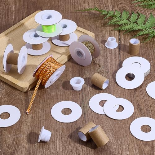 PH PandaHall 30 Sets Empty Paper Thread Spools, White - Image 5