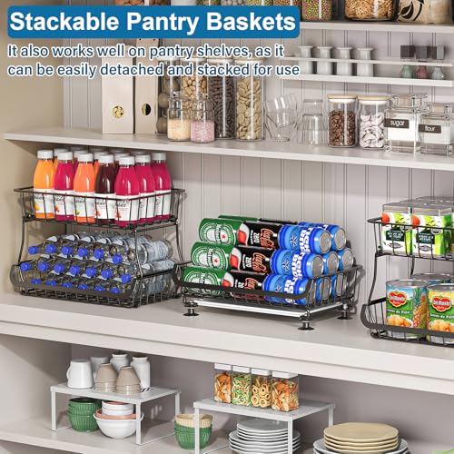 OKZEST 3-Tier Rolling Pantry Floor Organizers and Storage Cart - Image 4