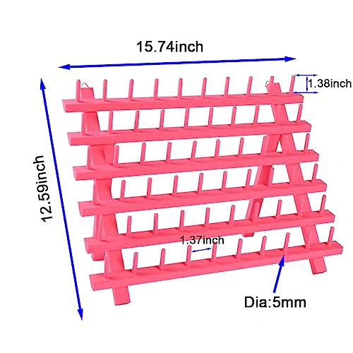 NW Colorful 60-Spools Wooden Thread Holder for Sewing - Image 3
