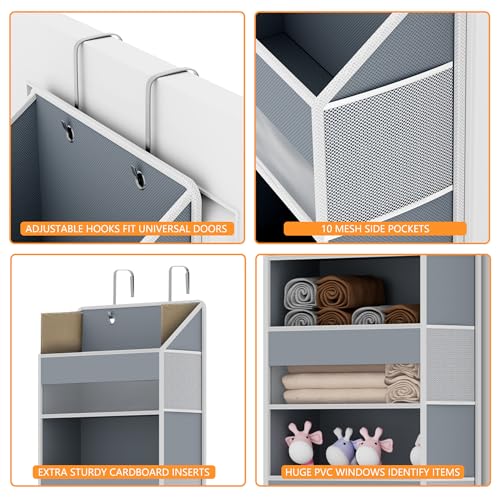 Over The Door Organizer - Over Door Storage Organizer with 5 - Image 6