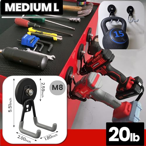 Heavy Duty Magnetic Hooks,Strong Large Magnet Hooks | Garage Storage - Image 3