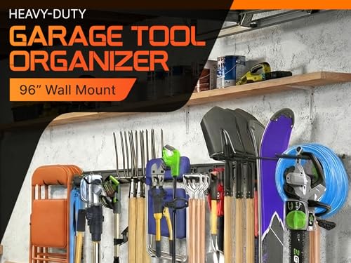 "96 Garage Tool Organizer Wall Mount - Heavy Duty 1020 lbs - Image 8