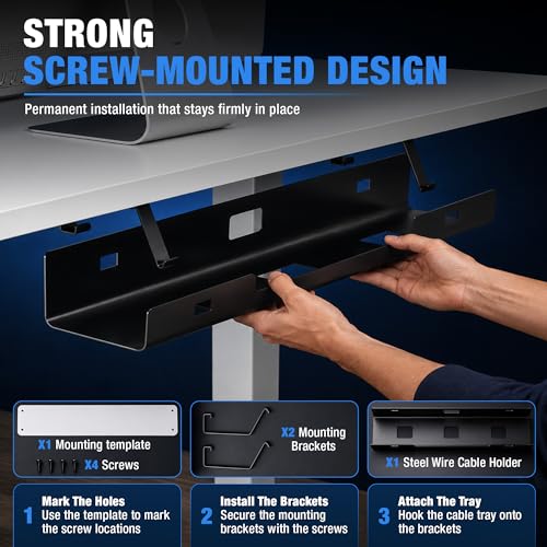 DeskNest Under Desk Cable Management Tray 23.6" – St | All Products - Image 7