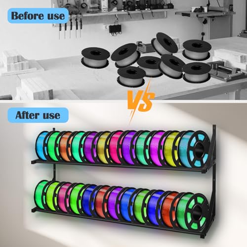 Upgrade 3D Printer Filament Storage Rack - Holds 24 Rolls - Image 5