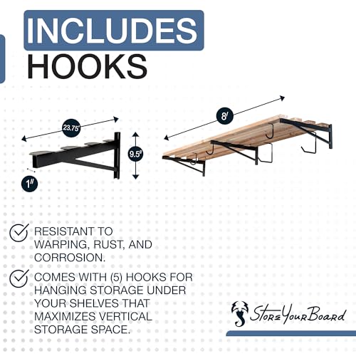 StoreYourBoard 24 Inch Heavy Duty Shelf Brackets, Set of 3 - Image 5