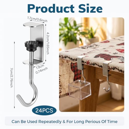 24 Adjustable Table Cloth Holder Clips Metal, Heavy Duty Table - Image 3