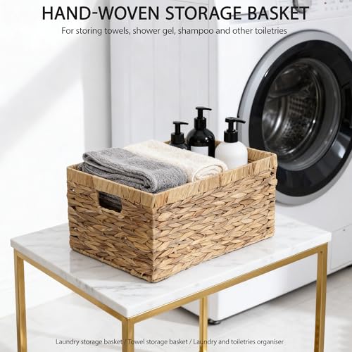 KINGWILLOW Woven Natural Water Hyacinth Rectangular - Image 5