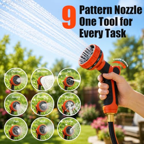 100FT Retractable Garden Hose Reel,5/8 Inch Wall Mounted - Image 7