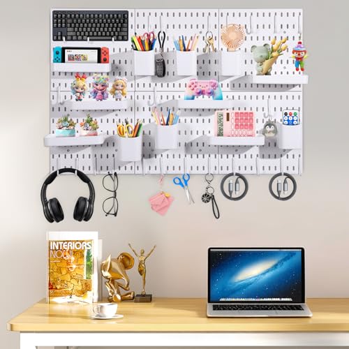 48 PCS Pegboard Wall Organizer Kit, 6 Panels with 42 Hooks - Image 3