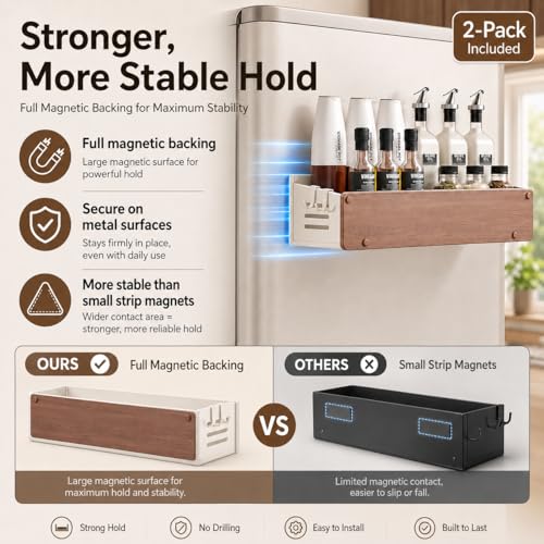 Magnetic Spice Rack for Refrigerator, 2 Pack Magnetic - Image 5