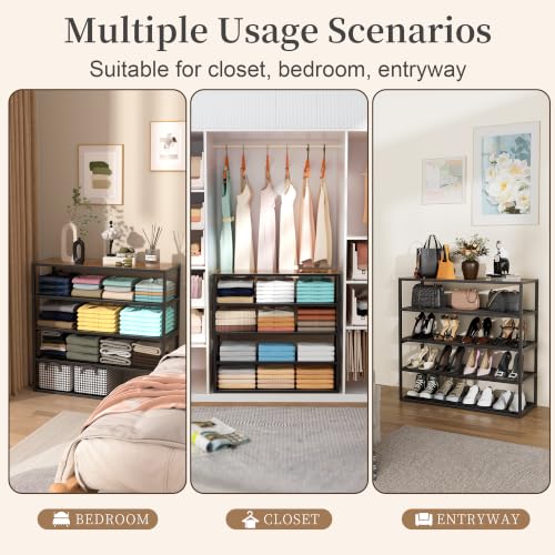 Closet Organizers and Storage, 2 Pack Stackable Closet Storage - Image 7