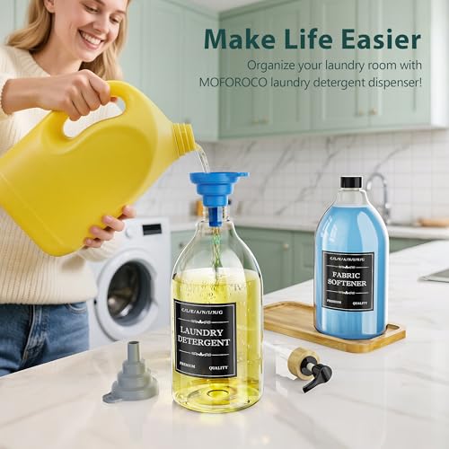 Moforoco Liquid Laundry Detergent Dispenser with Bamboo - Image 6