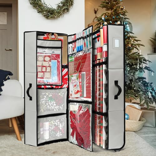 Hearth & Harbor Wrapping Paper Storage Container | Home Organization - Image 3