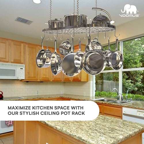 Vdomus Hanging Pot Rack - Ceiling Mount Kitchen Orga | All Products - Image 3