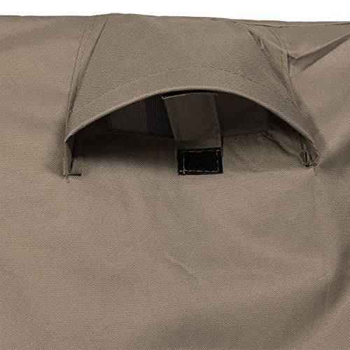 Sunnydaze 8-Foot Firewood Log Rack Cover with PVC Backing, Khaki - Image 6