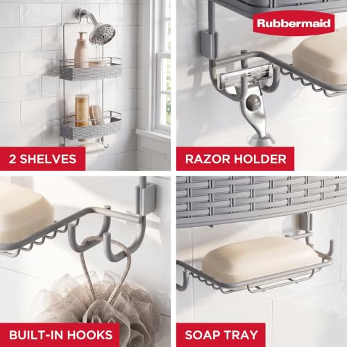 Rubbermaid Hanging Shower Caddy - Rust-Resistant Shower - Image 5