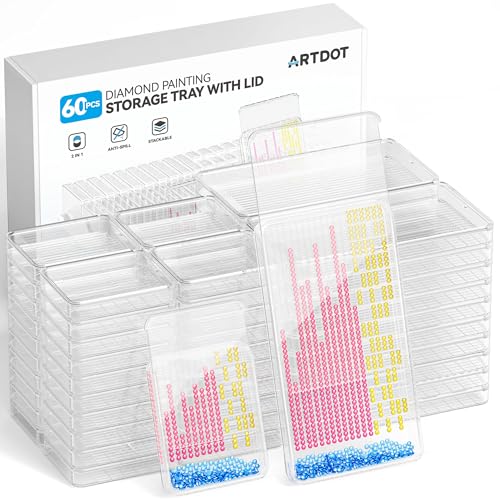 ARTDOT 60-Piece Diamond Art Storage Trays Kits for Adults - Image 2
