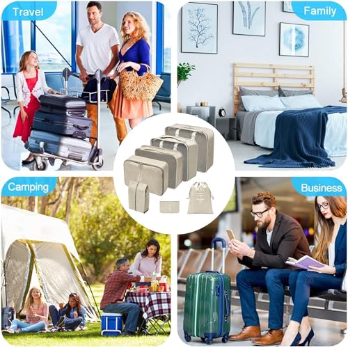 Travel Packing Cubes 7-Pc Set w/Shoe, Laundry - Image 7