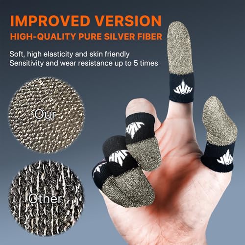 Jwh 20 Pack Mobile Phone Gaming Finger Sleeves with 2 Pcs Storage - Image 7