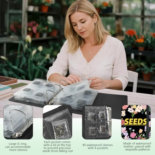 Garden Seed Packet Storage Organizer Binder Seed Book Organizer - Image 5