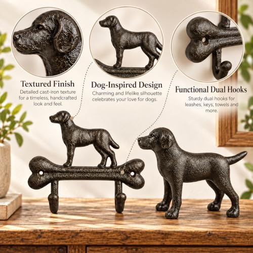 Comfy Hour Cast Iron Dog Decor Bundle, 7 Inch Dog Wall - Image 8