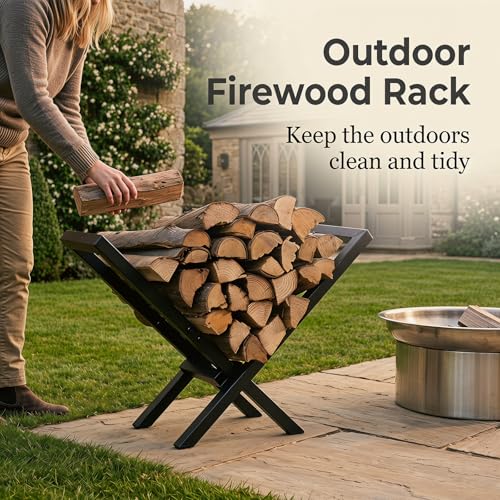 Firewood Rack Outdoor and Indoor Firewood Holder | Home Organization - Image 8