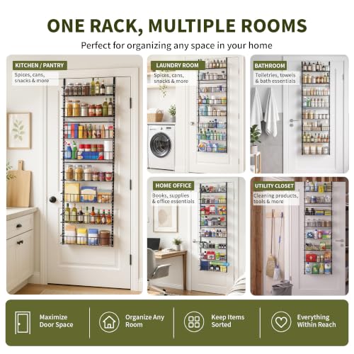 ElegantArray 8-Tier Pantry Door Organizer, Hanging Storage Basket - Image 7